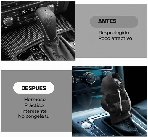 Vista 5 de SLLAK Funda de sudadera para palanca de cambios, sudadera universal para pomo de cambios, sudadera mini para cambio de marchas de coche, gadgets