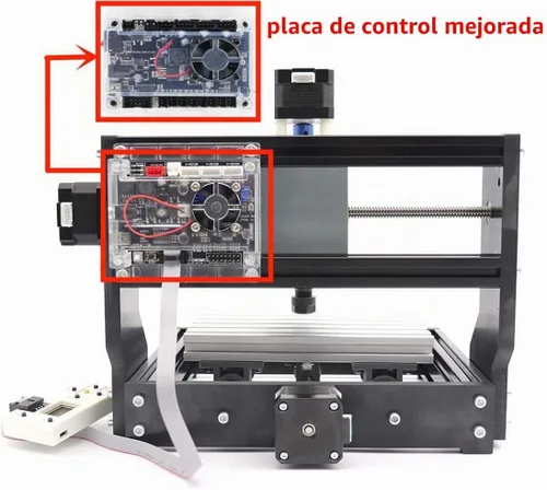 Vista 2 de CNCTOPBAOS Fresadora CNC 1610 PRO, con controlador GRBL fuera de línea, 3 ejes de escritorio DIY Mini CNC Router Kit Grabado Tallado PVC, PCB