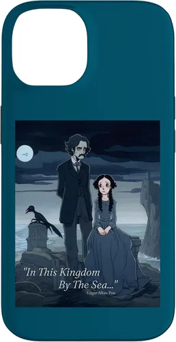Vista 4 de Funda estética gótica para iPhone 12/12 Pro Edgar Allan Poe y Annabel Lee