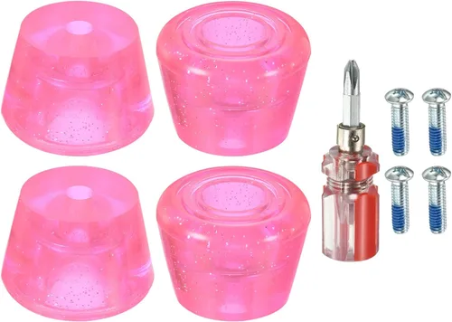 Vista 6 de PATIKIL Topes de dedo del pie del patín, con destornillador 82A Bloque de tapones de freno de goma para patines de ruedas Reemplazo de accesorios