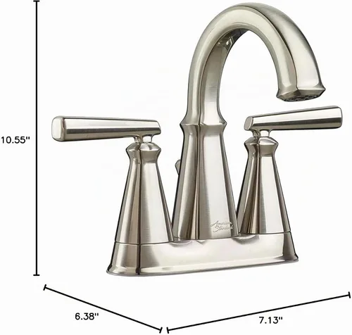 Vista 3 de American Standard 7018201.295 Edgemere Centerset - Grifo de baño, níquel cepillado cepillado níquel