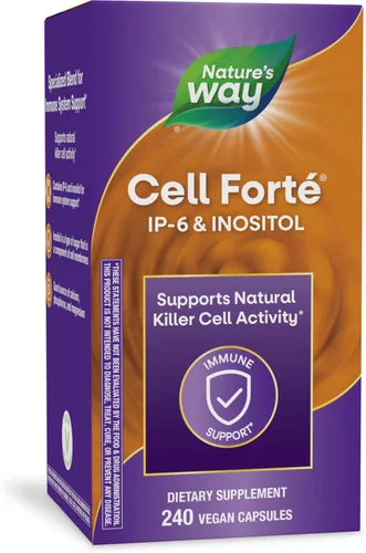 Vista 8 de Nature's Way Cell Forté IP-6 & Inositol Suplemento de apoyo inmunológico con calcio, fósforo y magnesio*, sin gluten, vegano, 120 cápsulas
