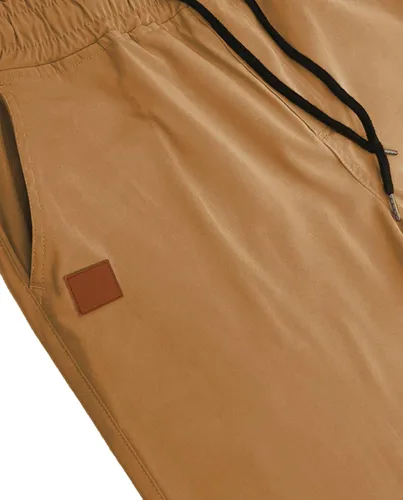 Vista 5 de Pantalones cortos de algodón para hombre, estilo casual, de ajuste clásico, con 4 bolsillos, para verano, playa
