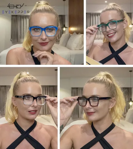 Vista 2 de Eyekepper Paquete de 4 lentes de lectura para mujer, marco grande para mujer