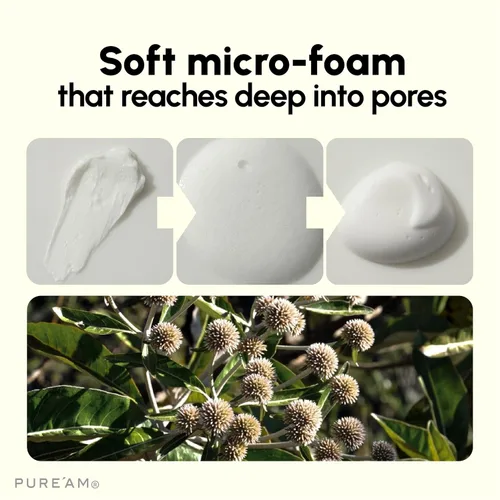 Vista 5 de PURE'AM - Lavado facial suave con aminoácidos, ácido salicílico - 4.05 onzas líquidas, 4.1 fl oz - Limpiador facial coreano - Clarificación, espuma