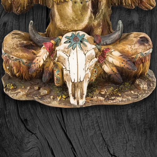 Vista 6 de United Cutlery - Escultura de resina nativo americano Hermosa decoración para el hogar Exquisite Details Plains Indian Culture Vibrantly