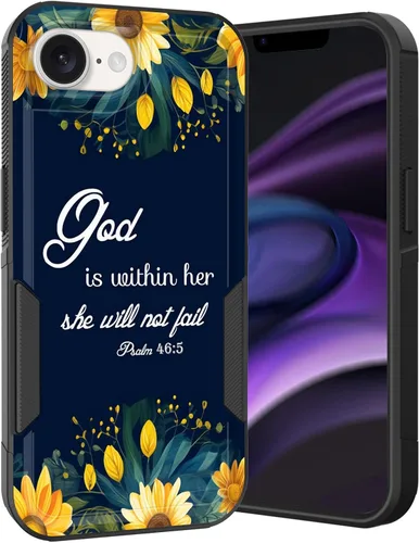 Vista 212 de Funda para iPhone Air, doble capa híbrida resistente resistente a prueba de golpes de policarbonato duro + funda protectora de silicona suave
