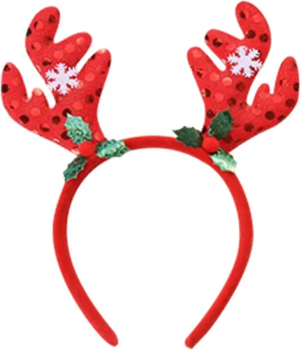 Vista 3 de Disfraz de fiesta de Navidad para niñas y niñas, con estampado de Papá Noel, princesa, cosplay, disfraz con diadema de reno
