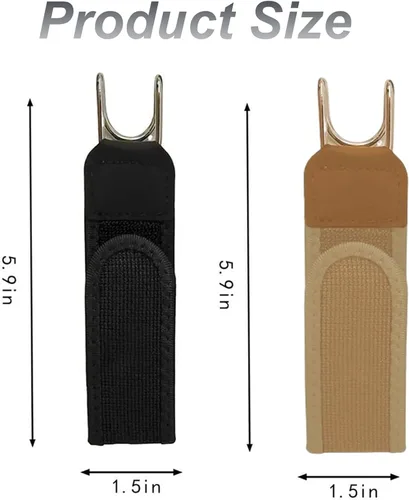 Vista 2 de Ganchos para cinturón sin hebilla, gancho de metal táctico, cinturón elástico, cinta mágica ajustable, sin hebilla para hombre y mujer
