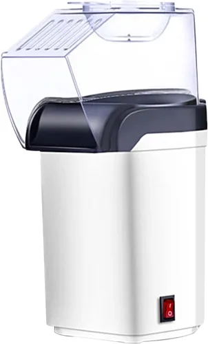 Vista 7 de Máquina eléctrica para hacer palomitas de maíz con cuchara medidora, palomitas de maíz rápidas, sin aceite, bueno para ver películas, fiestas, Rojo