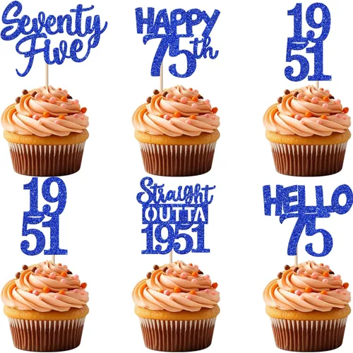 Vista 89 de 30 piezas negras para cupcakes de 10.º cumpleaños con purpurina Ten Happy 10 Straight Outta 2016 para saludos a 10 años 10 cumpleaños, boda Negro