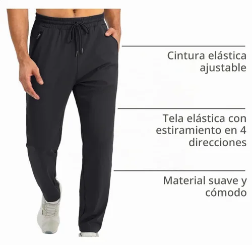Vista 4 de G Gradual - Pantalones deportivos para hombre con bolsillos con cremallera, joggers cónicos para hombres, pantalones atléticos para entrenamiento