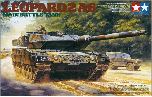 Vista 2 de Tamiya 35271 Leopard 2 A6 Tanque de batalla principal de juguete