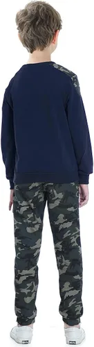 Vista 3 de lontakids Conjunto de 2 piezas para niños de manga larga pantalones de camuflaje
