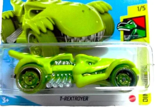 Vista 2 de Hot Wheels T Rextroyer, [Verde] 24/250 Dino Riders 1/5