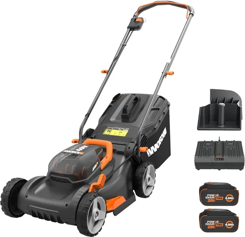 Vista 9 de Worx Cortacésped inalámbrico, cortacésped 2 en 1 de 40 V y 16 pulgadas
