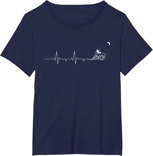 Vista 9 de Heartbeat EKG Pulse Kitesurf Kitesurf - Camiseta de kitesurf, Negro, S