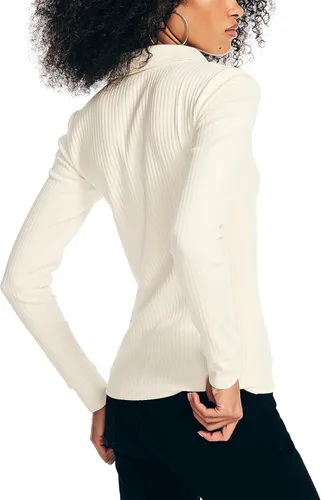Vista 2 de Nautica Polo acanalado de manga larga para mujer