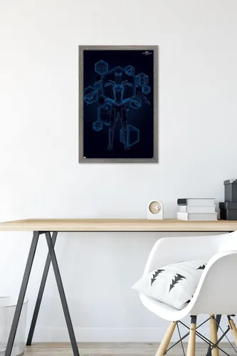 Vista 6 de Trends International Marvel Spider-Man: No Way Home - Póster técnico de pared, 22.4 pulgadas de largo x 14.7 pulgadas, versión enmarcada de madera