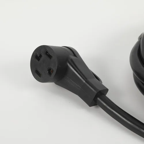 Vista 4 de Cable de extensión NEMA 14-30P macho a hembra 14-30R, resistente con mango de agarre de 30 amperios, 4 clavijas, 125/250 V, apto para carga de RV