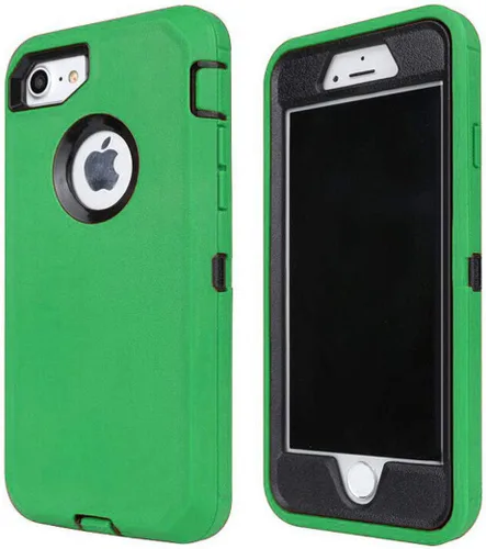 Vista 15 de Funda para iPhone 8 y iPhone 7, resistente, con función atril, protector de pantalla integrado, 4 en 1, fuerte y resistente a prueba de golpes