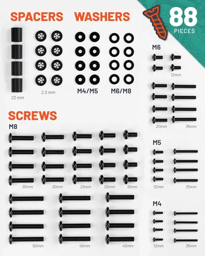 Vista 3 de ECHOGEAR Paquete de Hardware de Montaje Universal para TV – Kit de Hardware de Montaje de Repuesto para televisores de hasta 80" – Incluye tornillos