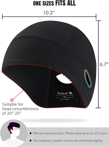 Vista 7 de BALEAF Sombreros de invierno con diseño de calavera para hombres y mujeres, calentadores de oídos, para clima frío, forro de casco para ciclismo