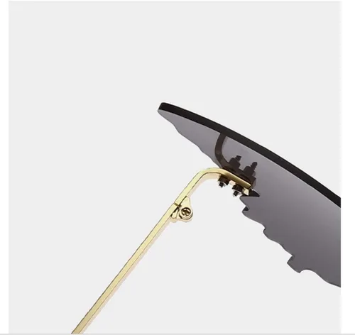 Vista 5 de Gafas de sol de mariposa para mujereshombres de gran tamaño sin montura gafas de lujo tendencia ojo de gato gafas de sol Streetwear UV400
