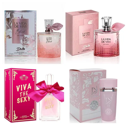 Vista 25 de A CENTER Juego de perfume de 4 piezas para mujer, set de regalo