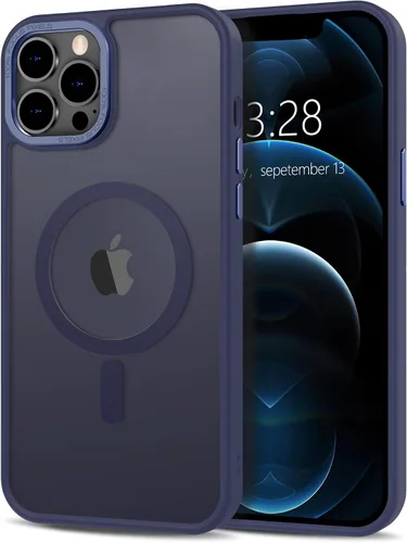 Vista 338 de Anuck - Funda magnética para iPhone 11 compatible con MagSafe, carcasa trasera mate translúcida dura, borde de TPU, delgada, resistente a impactos