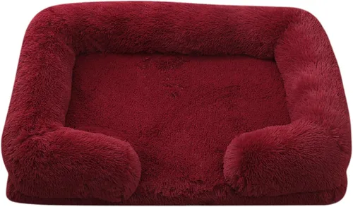 Vista 20 de Camas ortopédicas para perros de gran tamaño con forro impermeable y parte inferior antideslizante, cama rectangular lavable para perros y gatos