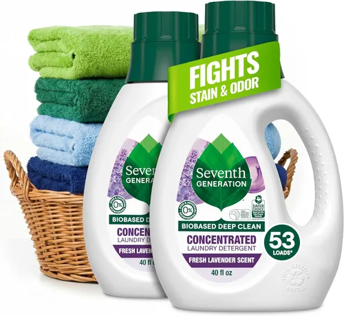 Vista 12 de Seventh Generation Detergente concentrado para ropa de bebé, fórmula antimanchas, aroma fresco, 40 oz (53 cargas)