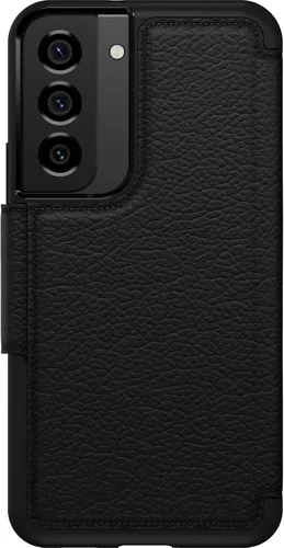 Vista 2 de OtterBox Funda para Galaxy S22 Strada Series - Shadow (negro/peltre), tarjetero, piel auténtica, apta para bolsillo, funda tipo folio