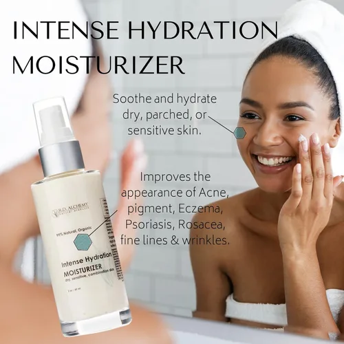 Vista 2 de RD Alchemy - Crema hidratante de hidratación intensa 99% natural y orgánica. Hidratante ligero y profundamente hidratante para piel seca, suaviza