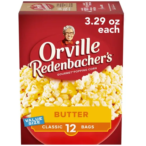 Vista 9 de Orville Redenbacher's Bolsa clásica de palomitas de maíz, mantequilla sin gluten, 19.74 onzas (paquete de 6)