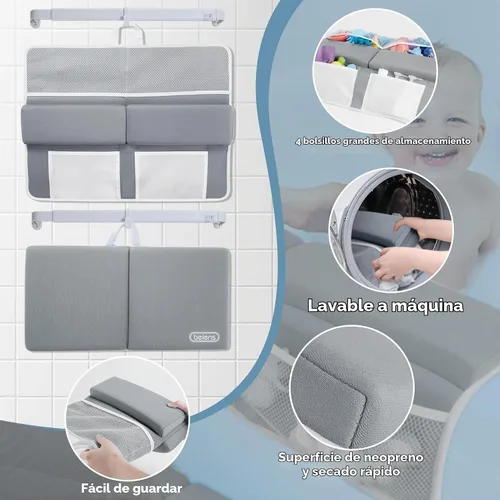 Vista 4 de beiens Juego de rodilleras de baño y coderas - Almohadillas de rodillas de baño gruesas y cómodas de 1.5' para bebé, almohadilla de rodillas suave