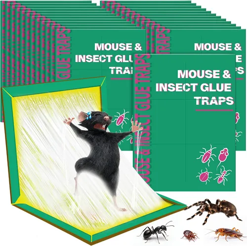 Vista 9 de Paquete de 6 trampas adhesivas para ratones, ratones, roedores, serpientes, sin contacto para interiores, para el hogar, cocina, garaje, sótanos