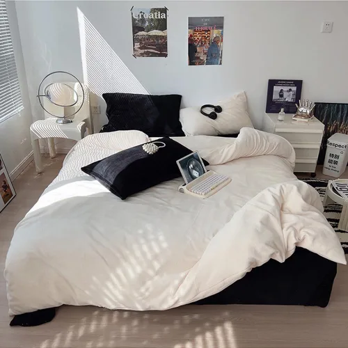 Vista 7 de Wellboo - Juego de edredón de tamaño matrimonial, ropa de cama de color gris gradiente sólido, gris plateado, gris claro, modernos, simples, blancos