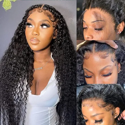 Vista 9 de Pelucas de cabello humano con encaje frontal de onda profunda 13x4 de 180 densidad, peluca frontal de encaje completo HD, pelucas de cabello humano