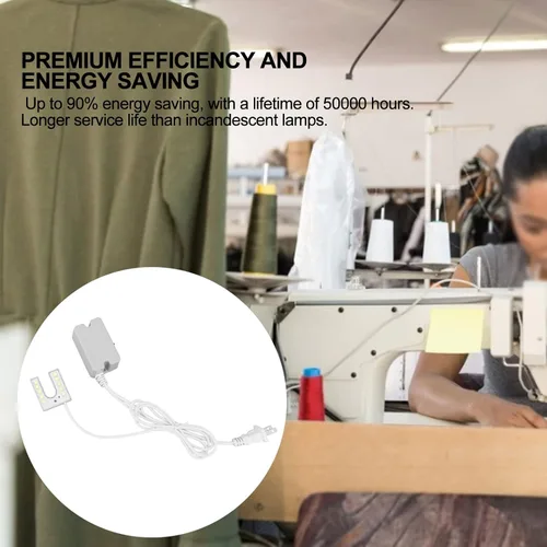 Vista 3 de Luz para máquina de coser, brillante lámpara de cuello de cisne flexible de 10 LED con base magnética para máquinas de coser y bancos de trabajo