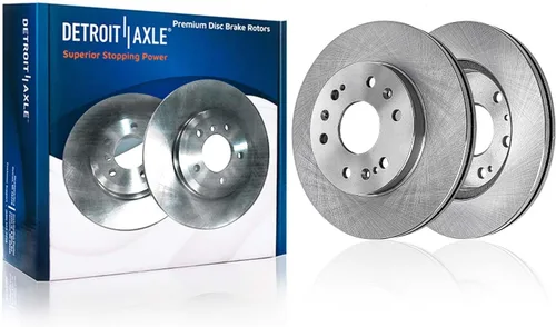 Vista 335 de Detroit Axle - Rotores de freno delantero para 04-13 Mazda 3 Rotores de frenos de disco 06-15 Mazda 5 Reemplazo: Rotor regular delantero de 11.81
