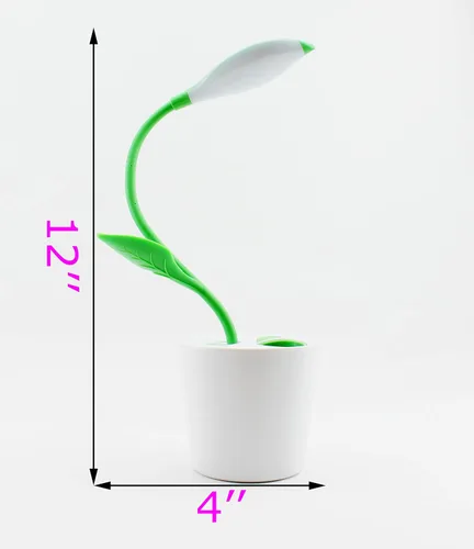 Vista 2 de Lámpara de escritorio LED para cuidado de los ojos, lámpara de mesa con control táctil con 3 niveles de brillo, decoración del hogar, con espacio