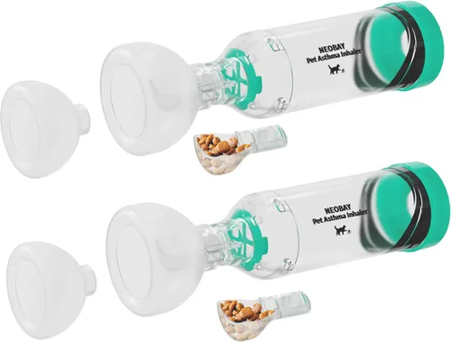Vista 10 de Neobay Espaciador inhalador para gatos con ayuda única de entrenamiento de pánico e indicador de flujo sensible, cámara de aerosol felino para gatos