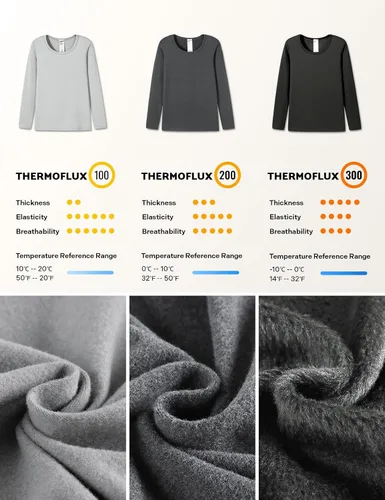 Vista 2 de LAPASA Women Mock Neck Thermal Underwear Top Undershirt Lightweight Midweight Fleece Lined Long Sleeve Base Layer L87L89
