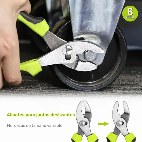 Vista 6 de Juego de alicates utilitarios FASTPRO de 5 piezas con bolsa de almacenamiento, incluye alicates de junta de ranura, diagonales, de punta larga