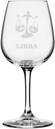 Vista 45 de Símbolo del zodiaco grabado multiusos 12.75oz Copa de vino Géminis