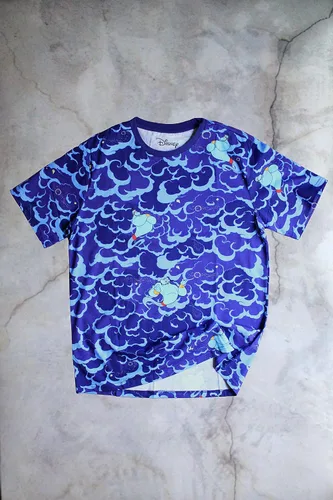 Vista 5 de Disney Aladdin Genie Poof - Camiseta para hombre adulto, Azul Marino