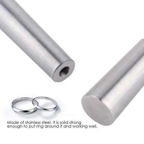 Vista 5 de Mandril de anillo para hacer anillos, redimensionador de anillos, mandril de fabricación de anillos, mandril ampliador de anillo de acero