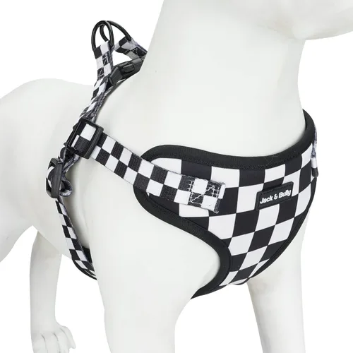 Vista 3 de Jack & Bully Arnés para perro, chaleco sin tirones, de neopreno ajustable, suave con malla transpirable, para todo tipo de clima, bulldog francés