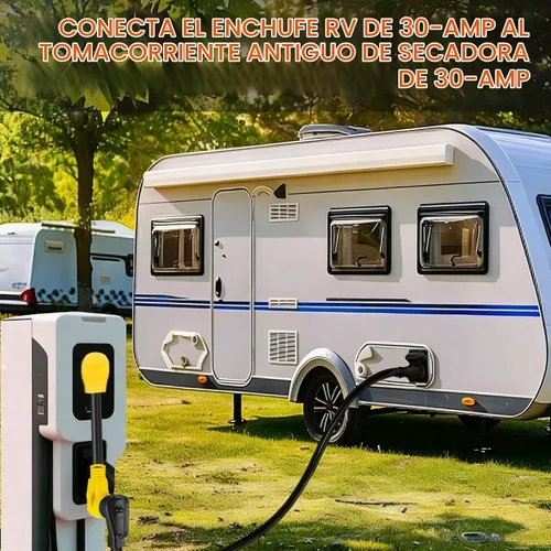 Vista 7 de Cable adaptador de corriente CA NEMA 10-30P macho a TT-30R, 125